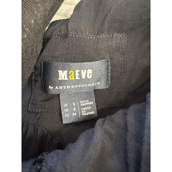 Anthropologie Maeve Black Jacquard Floral Balloon Mini Dress Size 2 Evening - Picture 3 of 5